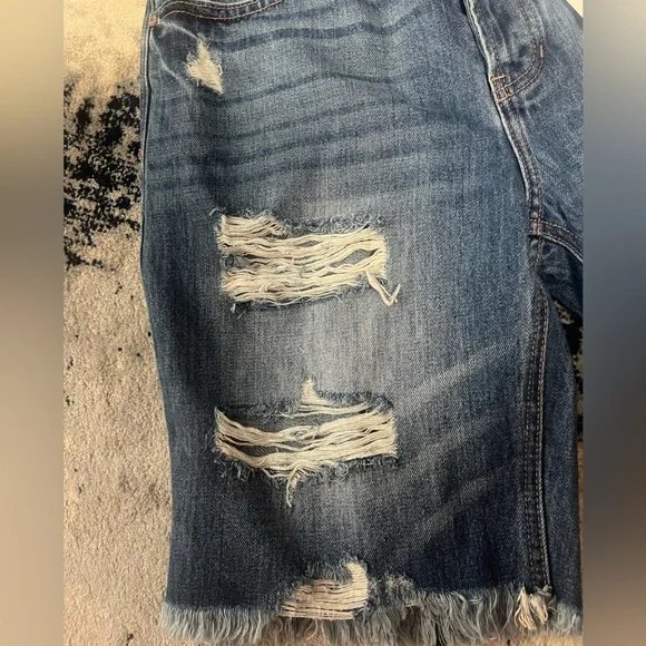 KanCan Blue Denim Jeans Shorts - Picture 3 of 12
